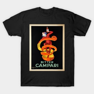 LEONETTO CAPPIELLO Campari Poster Bitter Campari, the small orange peel T-Shirt